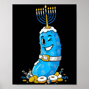 Funny Ckle Dreidel Menorah Hanukkah Kids Womens Me Poster