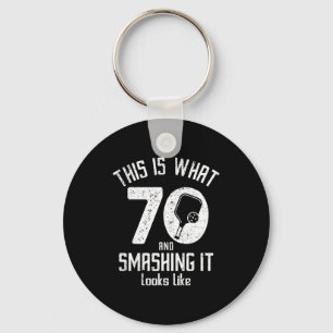Funny Ckleball 70th Birthday 70 Years Old Love Ckl Key Ring