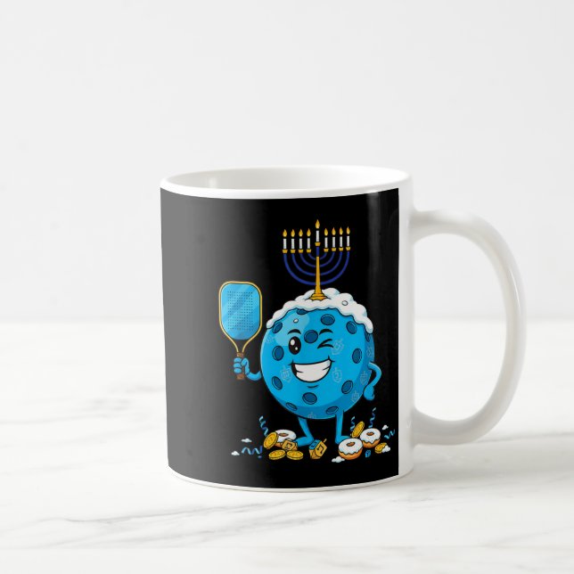 Funny Ckleball Dreidel Menorah Hanukkah Kids Women Coffee Mug (Right)