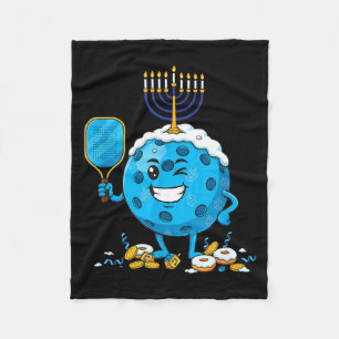 Funny Ckleball Dreidel Menorah Hanukkah Kids Women Fleece Blanket