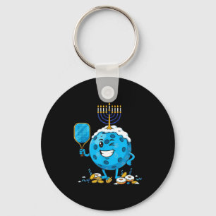 Funny Ckleball Dreidel Menorah Hanukkah Kids Women Key Ring