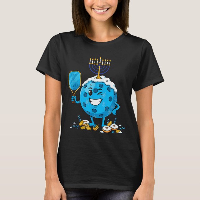 Funny Ckleball Dreidel Menorah Hanukkah Kids Women T-Shirt (Front)