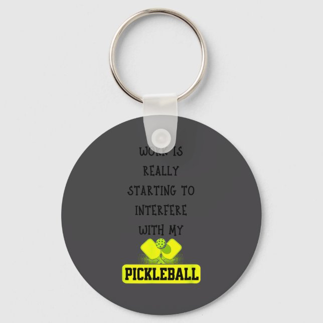 Funny Ckleball Work Quote Ckleball Lover Office Jo Key Ring (Front)