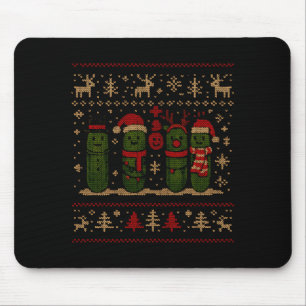 Funny Ckles Christmas Lights Santa Hat Xmas Ugly S Mouse Mat