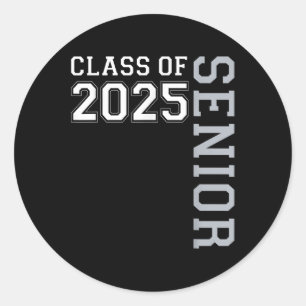 Funny Cl Of 2025 Seniors 2025 Graduate College Gra Classic Round Sticker