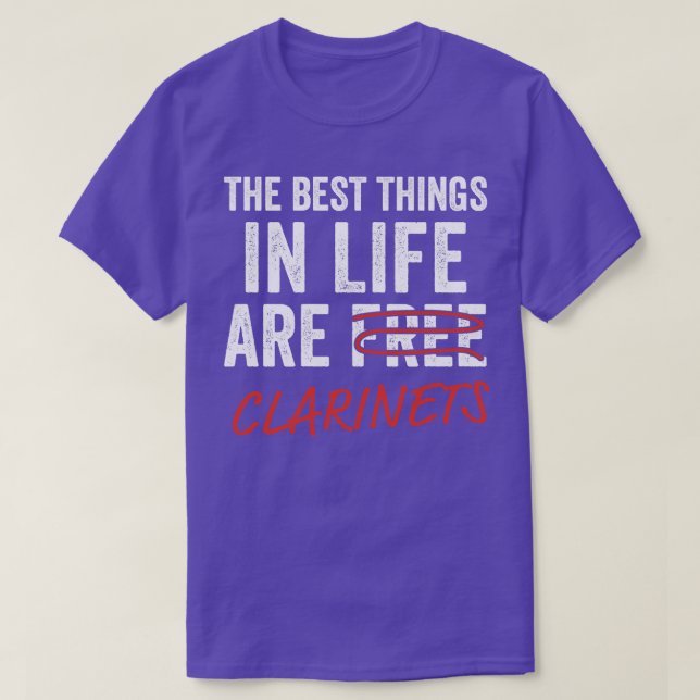 Funny Clarinet Player Clarinetist Best Things in L T-Shirt (Design Front)