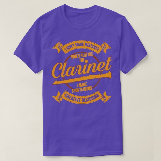 Funny Clarinet Player Clarinetist Gift  T-Shirt (Design Front)