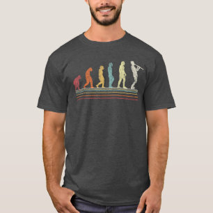 Funny Clarinet Player Evolution Musician Retro Vin T-Shirt