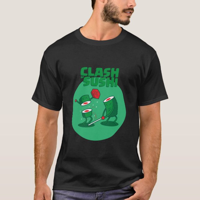 Funny Clash Sushi T-Shirt (Front)