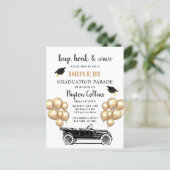 Funny Class of 2024 DRIVE BY Graduation Party  Car Announcement Postcard (Standing Front)