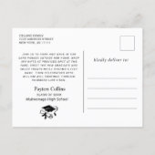 Funny Class of 2024 DRIVE BY Graduation Party  Car Announcement Postcard (Back)