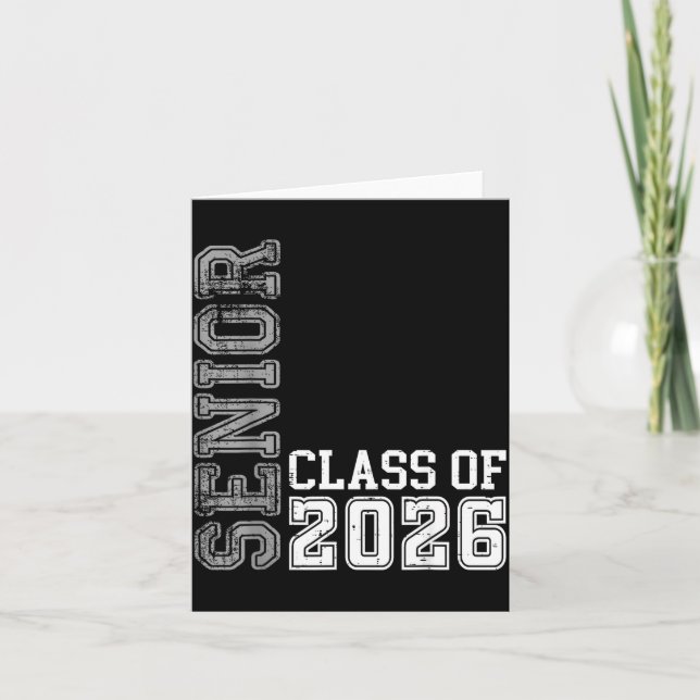 Funny Class Senior Graduation Student Card (Front)