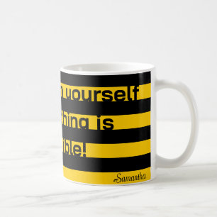 Funny Classic Bumble Bee Stripes Striped Pattern Coffee Mug