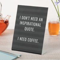Funny Classic Letter Board Quote -- I Need Coffee