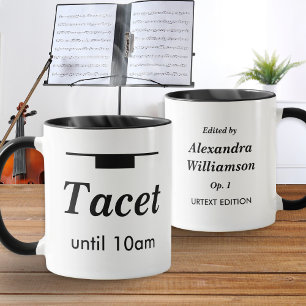 Funny Classical Music Humor Tacet Morning Rest Mug