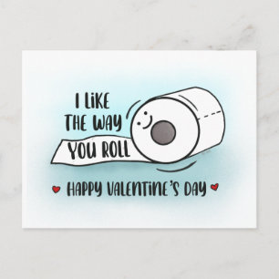 Funny Classroom Valentines Toilet Paper Postcard