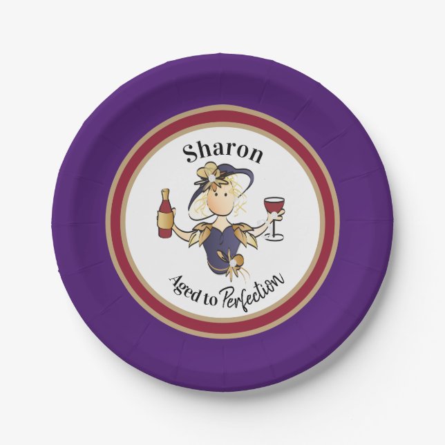 Funny Classy Sassy Personalised for Her Birthday   Paper Plate (Front)
