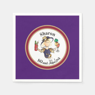 Funny Classy Sassy Personalised Name and Age Napkin