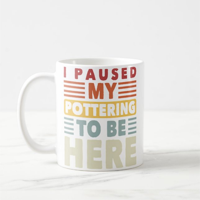 Funny Clay Ceramic Pottery Artist Coffee Mug (Left)