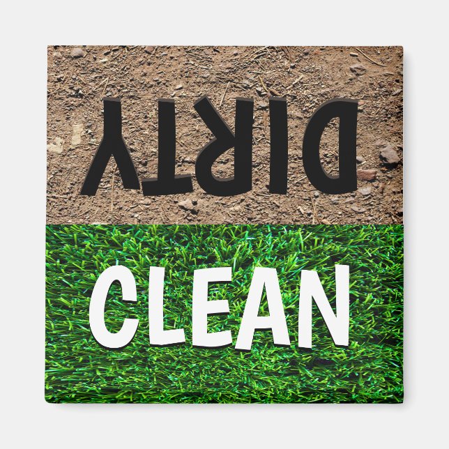 Funny Clean Dirty Dishwasher Magnet (Front)