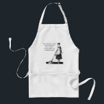 Funny Clean House - Customise Standard Apron<br><div class="desc">Retro/vintage black and white image of a woman wearing an apron and vacuuming. The text says,  "Even though you don't keep your house as clean as mine... You are still a very wonderful person." But you can change the text to what you want to customise and/or personalise it.</div>