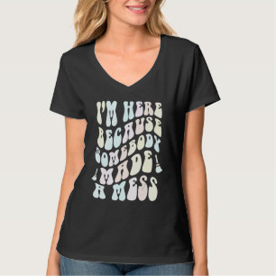 Funny CLEANING Crew Groovy School Custodian Team C T-Shirt