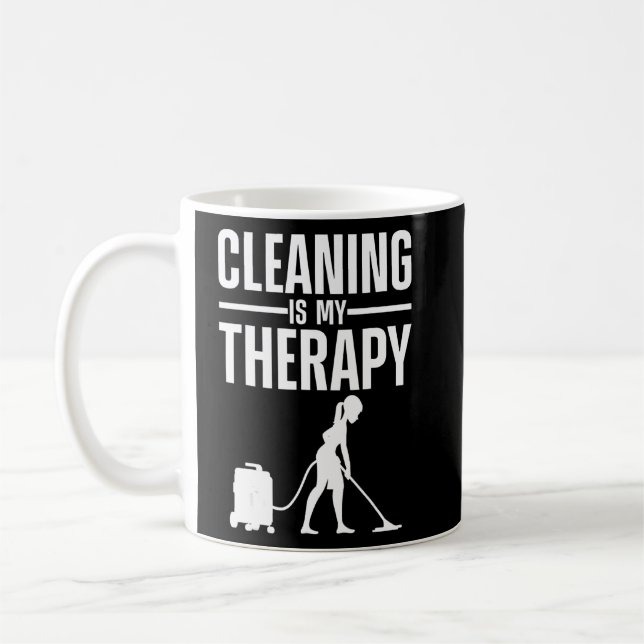 Funny Cleaning Housekeeping Art For Women Housekee Coffee Mug (Left)