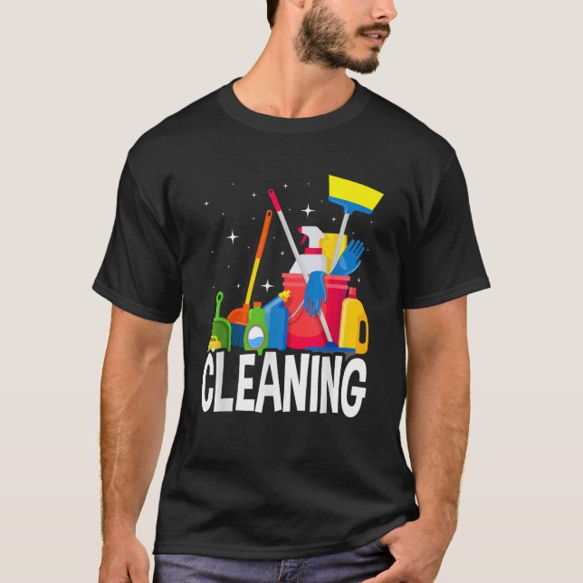 Funny Cleaning Lover Cleaning Lady Housekeeping Ho T-Shirt (Front)
