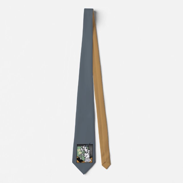 FUNNY CLERICAL UNICORN GRAPHIC NECK TIE (Front)