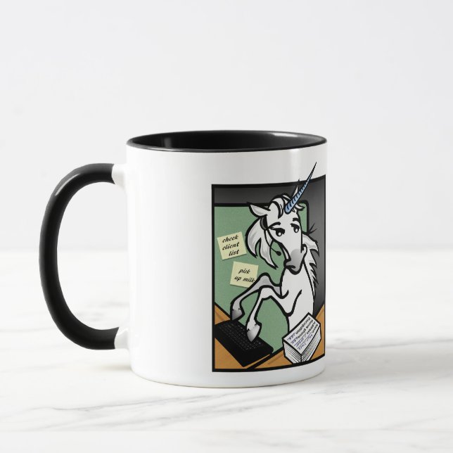FUNNY CLERICAL UNICORN RINGER MUG (Left)