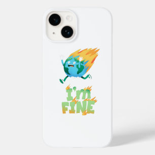 Funny Climate Change Earth “I’m Fine” Design Case-Mate iPhone 14 Case