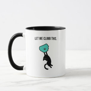 Funny Climbing Cat Catches Climbing Hold Mug