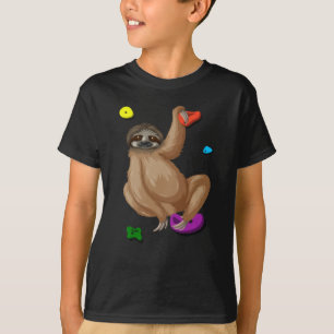Funny Climbing Sloth Climber Lazy Bouldering T-Shirt