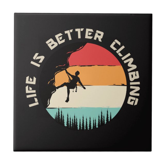 Funny Climbing  Tile (Front)