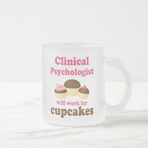 Funny Clinical Psychologist Frosted Glass Coffee Mug