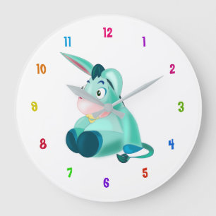 Funny Clock with Baby Donkey - Customisable