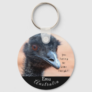 Funny close up of an Emu in Australia Key Ring