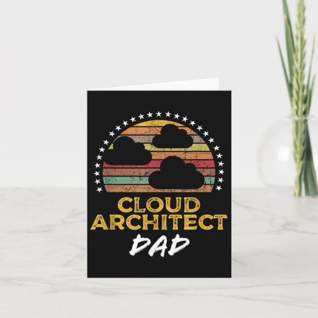 Funny Cloud Architect Dad, Data Centre Tech Quote  Card (Front)