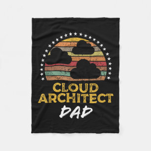 Funny Cloud Architect Dad, Data Centre Tech Quote Fleece Blanket