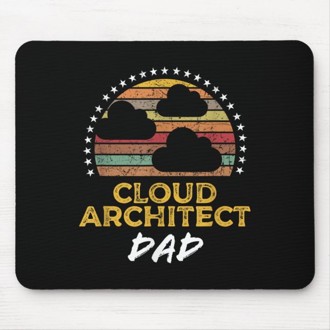 Funny Cloud Architect Dad, Data Centre Tech Quote  Mouse Mat (Front)