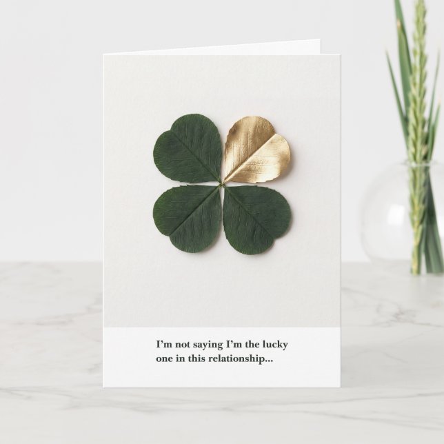 Funny Clover Relationship Card – Luxury (Front)