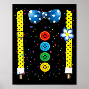 Funny Clown Costumes for Children Carnival Costume Poster