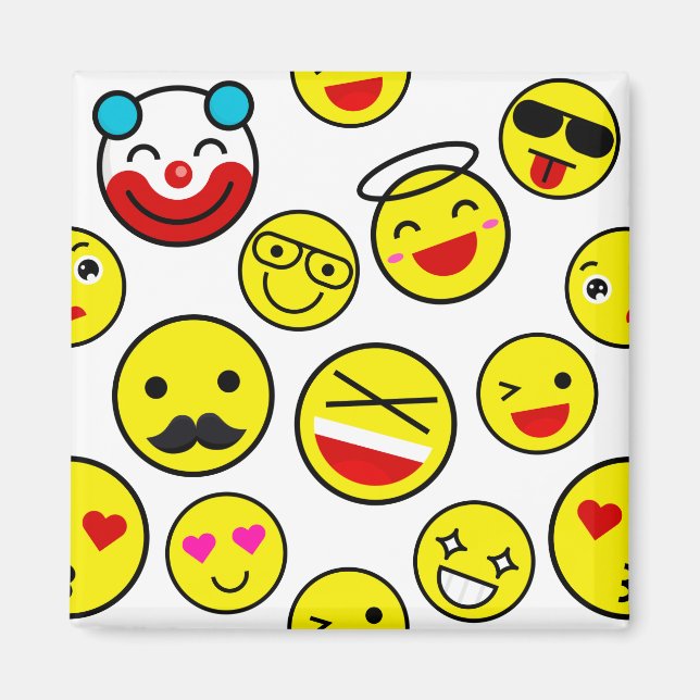 funny clown emojis magnet (Front)