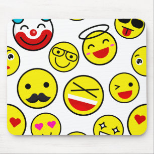funny clown emojis mouse mat
