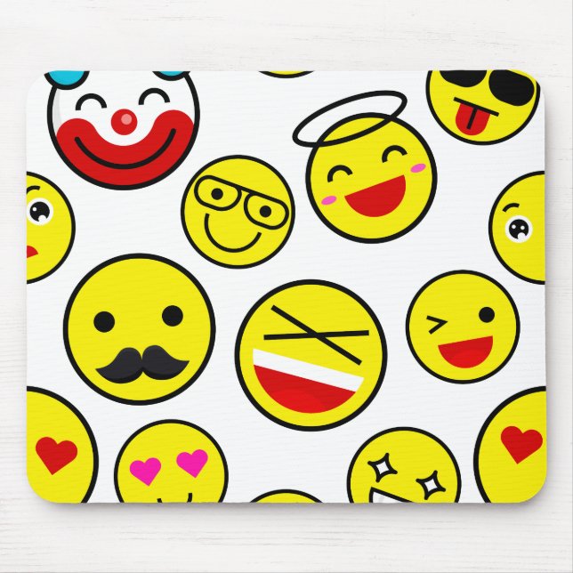 funny clown emojis mouse mat (Front)