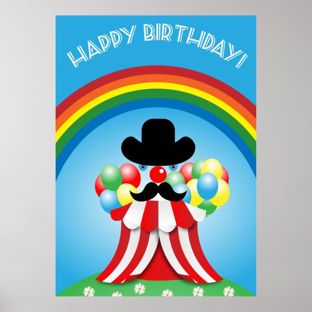 Funny clown face poster (Front)