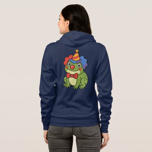 Funny Clown Frog Sticker Hoodie (Back Full)