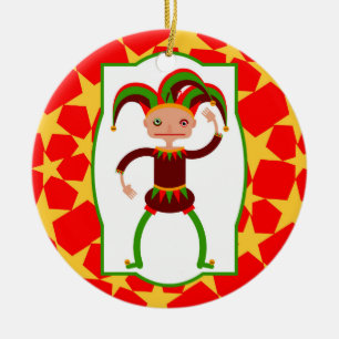Funny clown from Middle Age Ceramic Tree Decoration