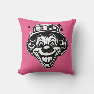Funny Clown Logo – Upside-Down Cap & Tongue-Out Cushion