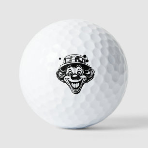 Funny Clown Logo – Upside-Down Cap & Tongue-Out Golf Balls